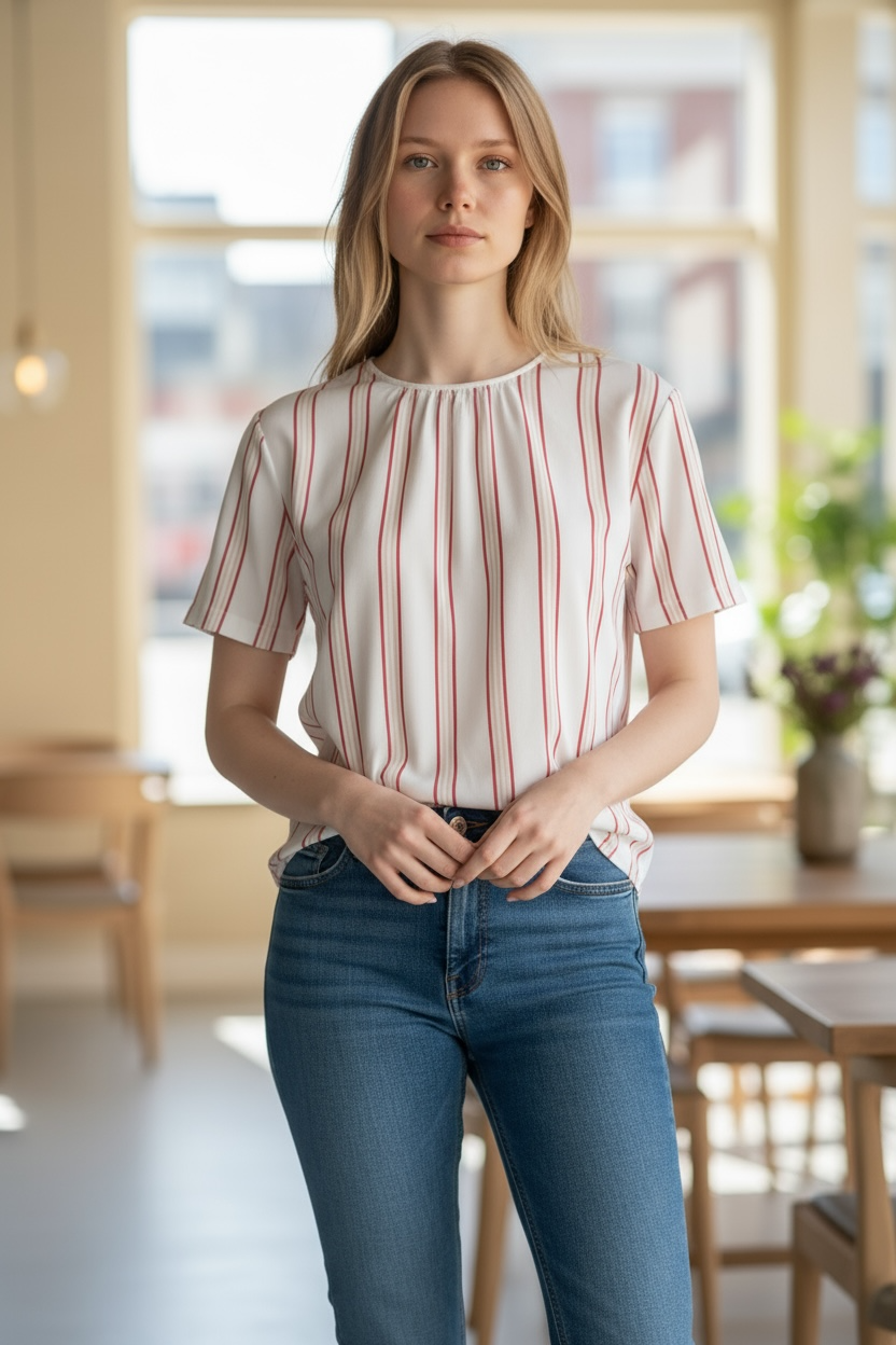 SALE Top cuello elasticado talla M $4.990