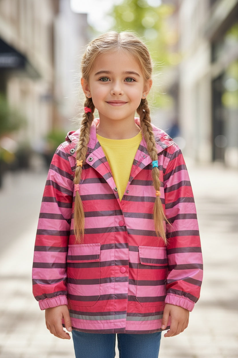 Impermeable con franjas 8 a 10 años