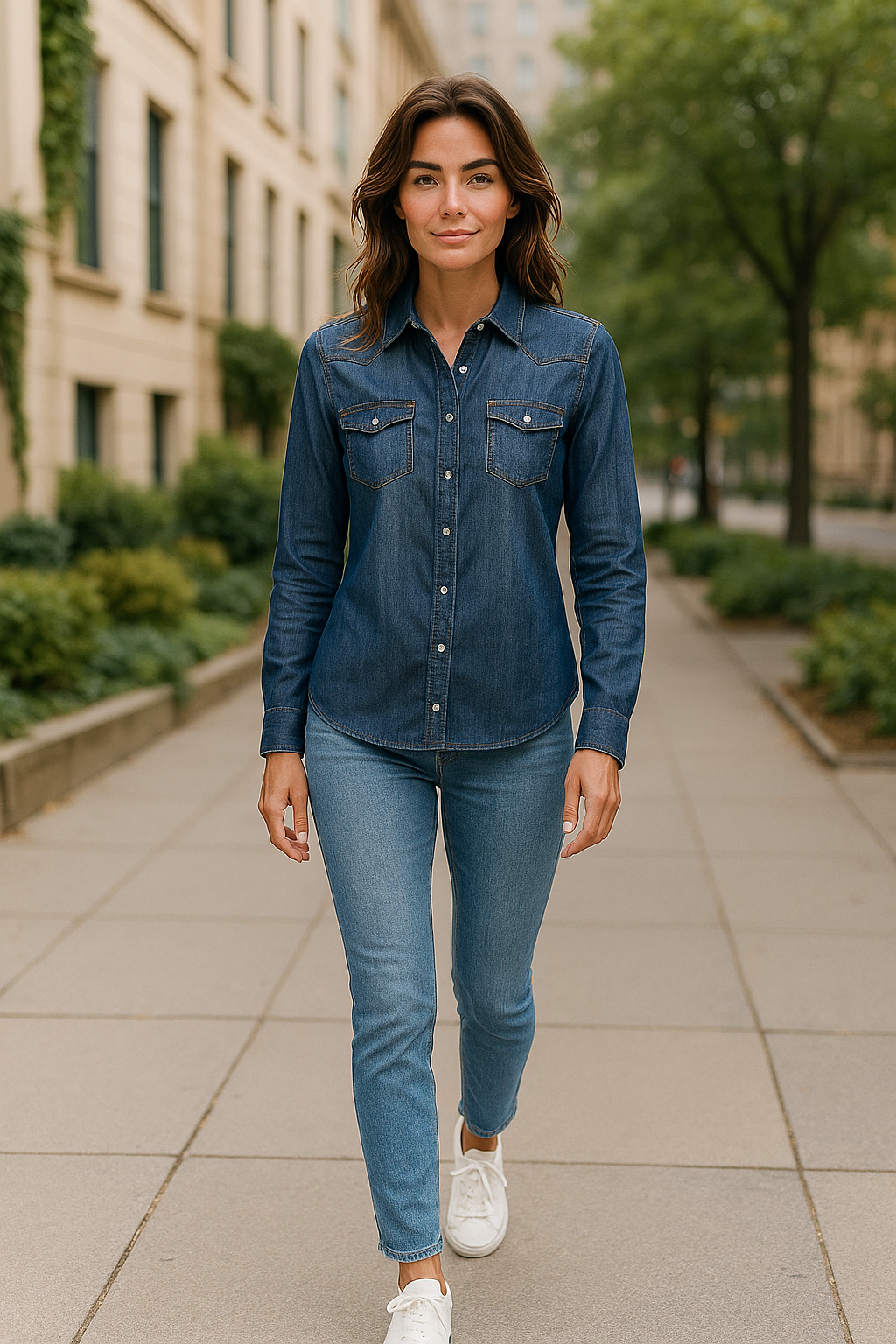 Camisa Jeans azul