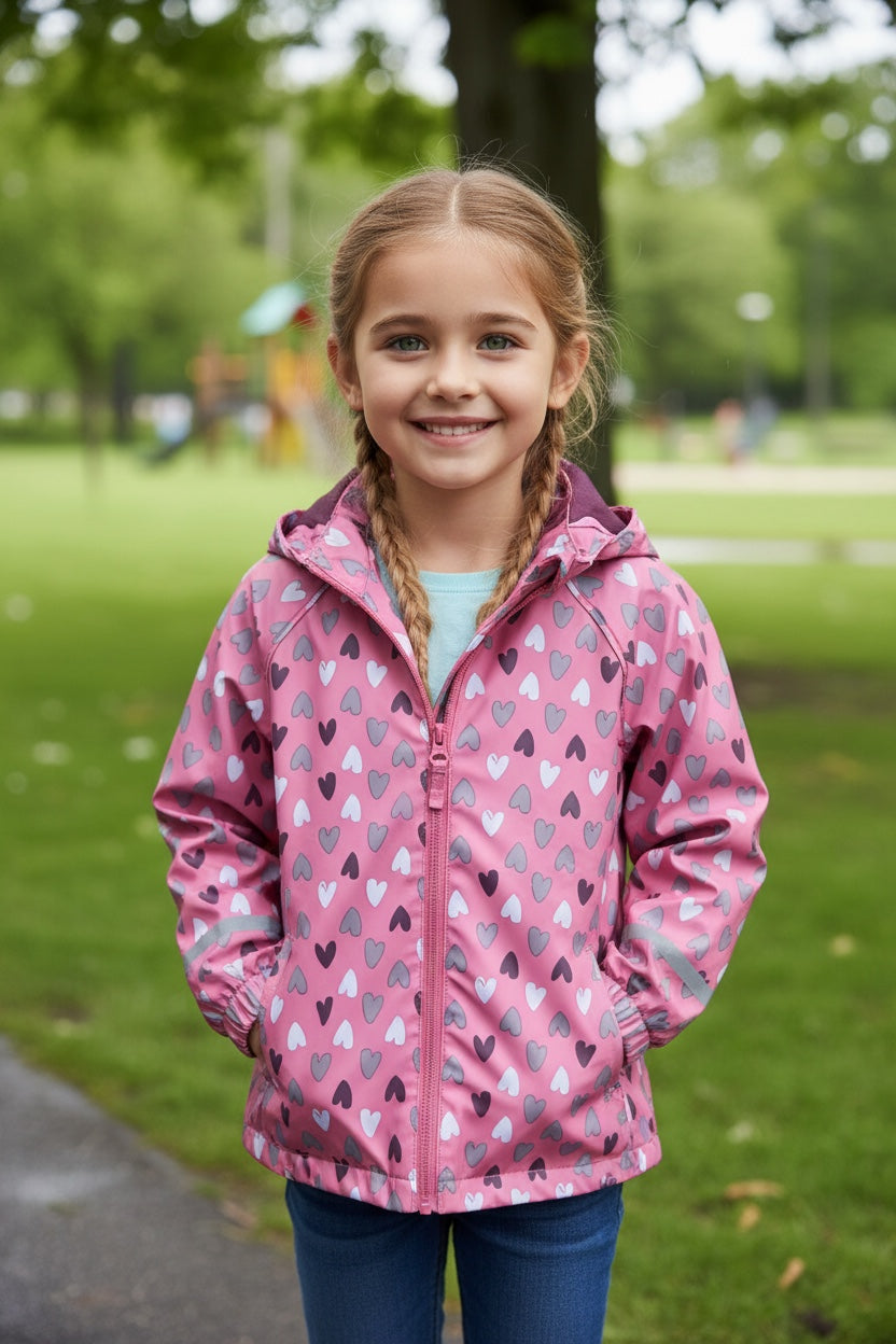 Impermeable color rosa viejo 4 a 6 años
