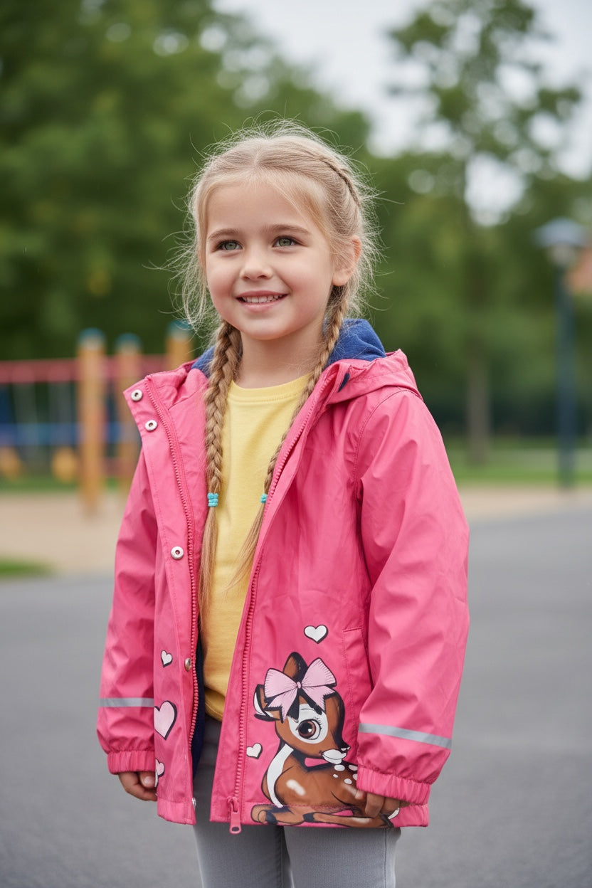 Impermeable Rosado edad de 5a 7 años